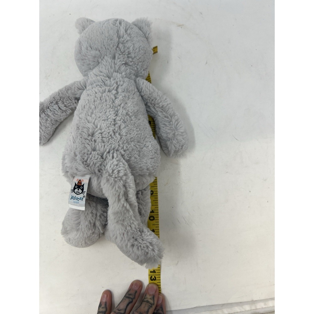 Jellycat Bashful London Kitty Plush Gray Cat Retired 12" Stuffed Animal Plush - Picture 9 of 9
